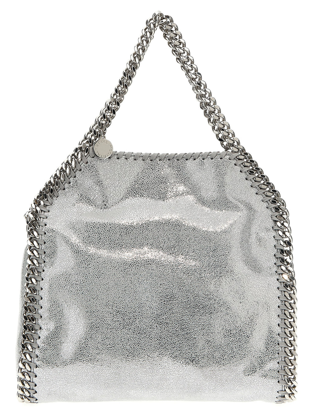 Silver Polyester Handbag