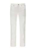 White Cotton Straight-Leg Jeans