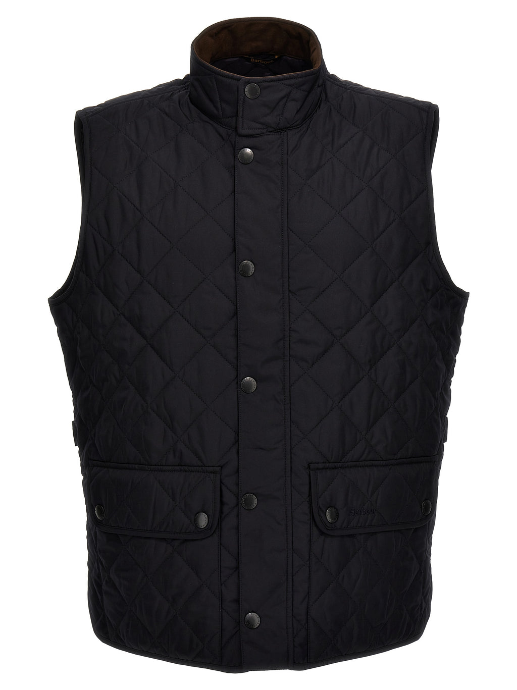 Blue Polyester Sleeveless Jacket