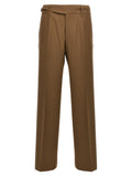 Brown Virgin Wool Dress Pants