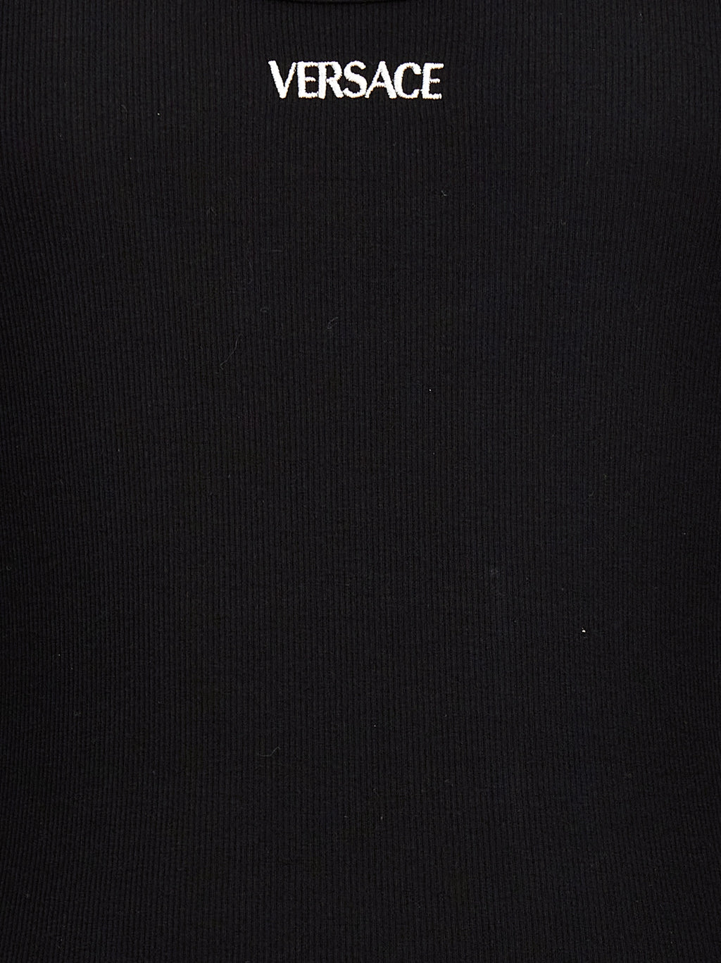 Black Cotton Sleeveles T-Shirt