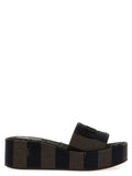 Brown Cotton Slides