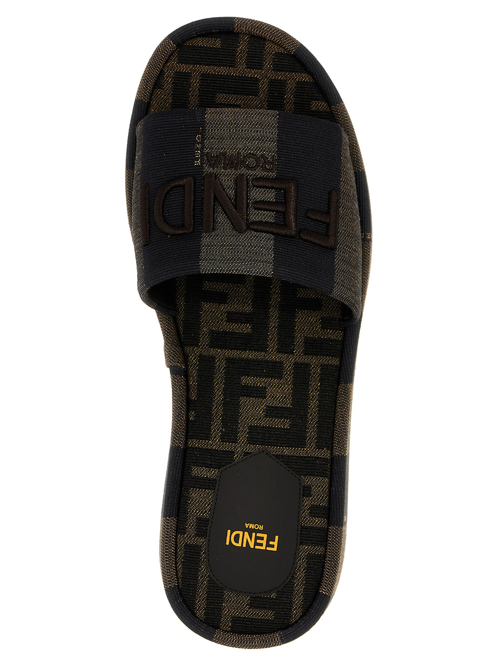 Brown Cotton Slides