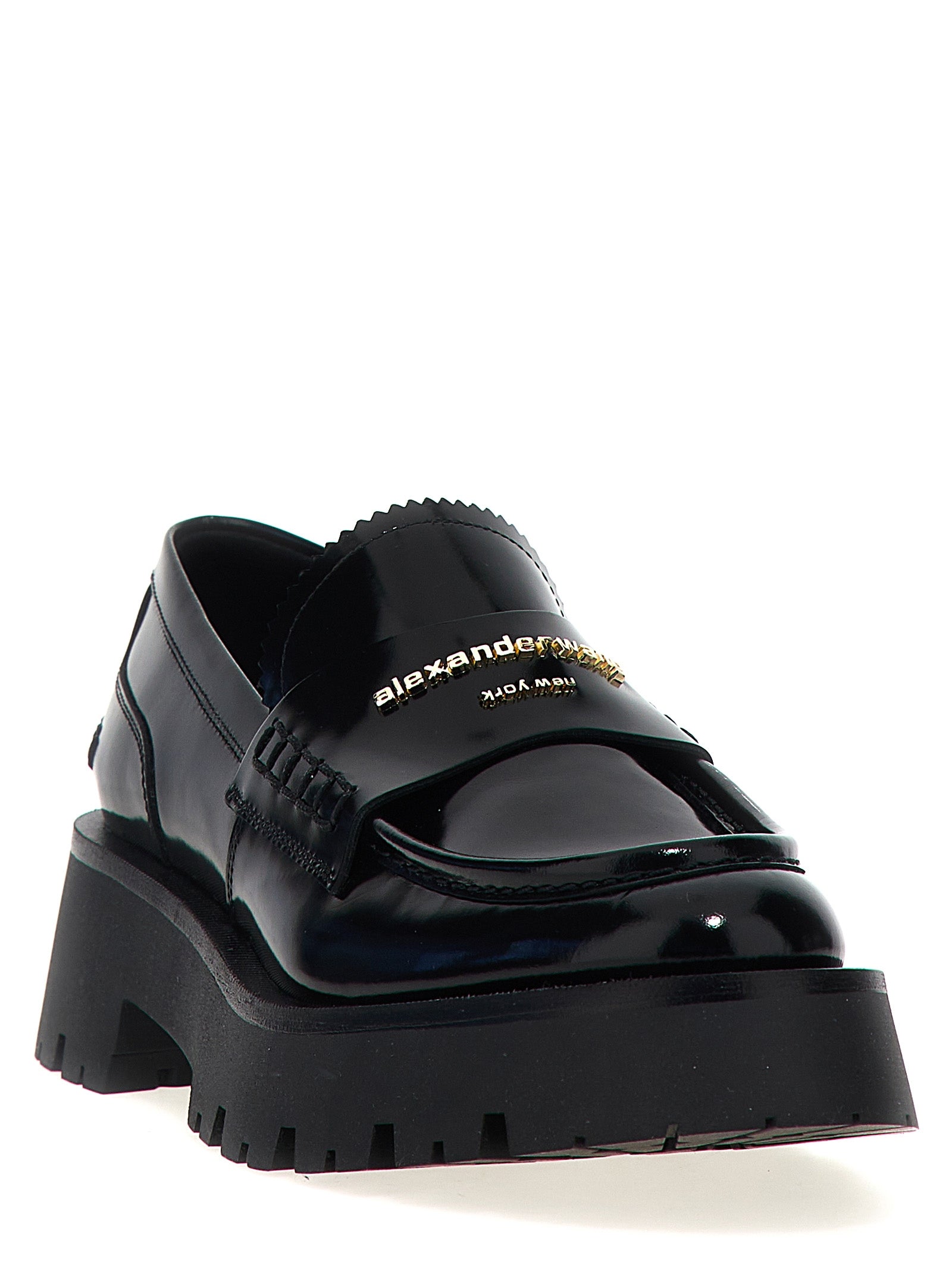 Black Cowhide Slip-On Loafers