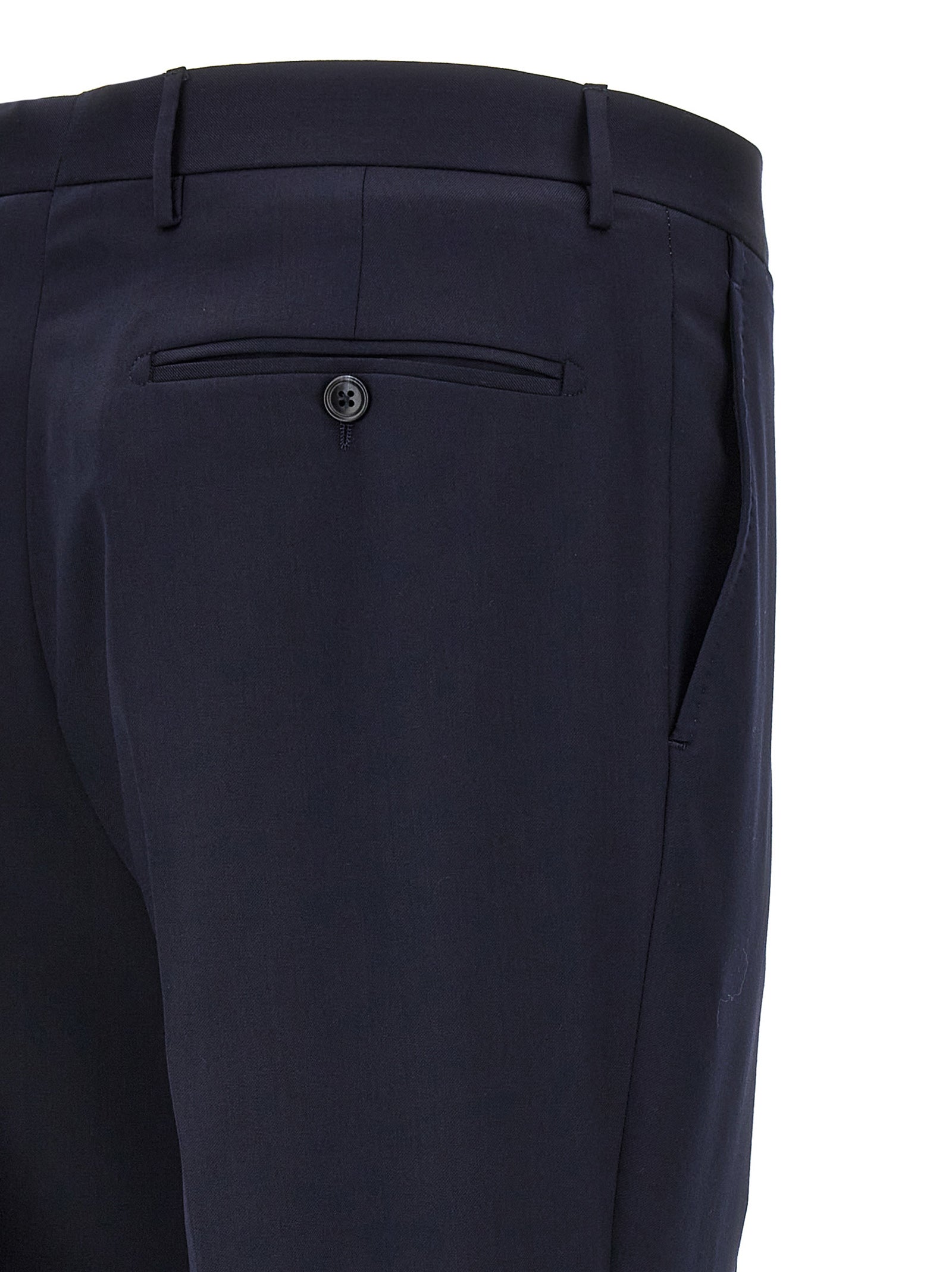 Blue Virgin Wool Two-Piece Suit