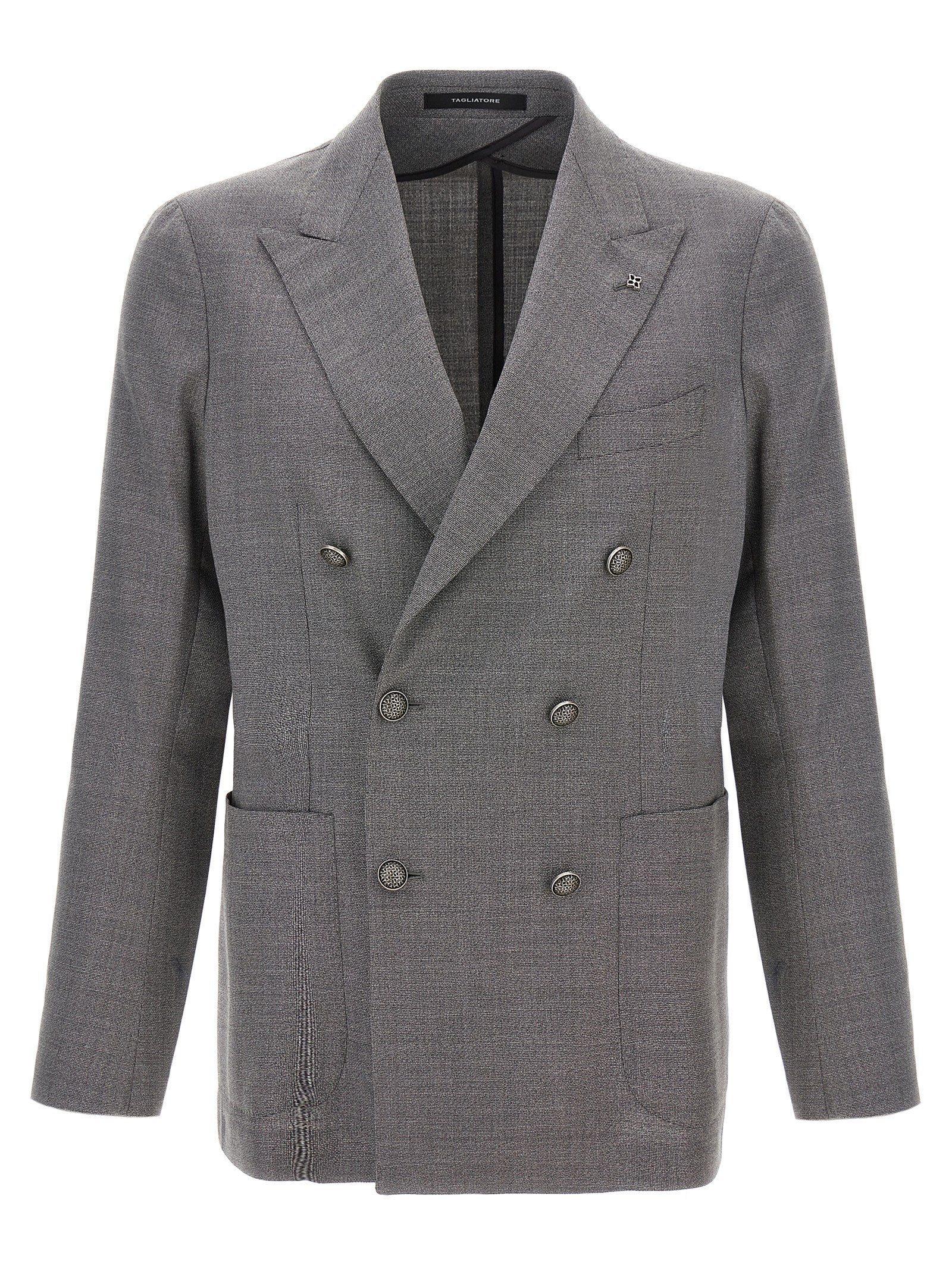 Gray Virgin Wool Blazer