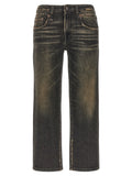 Black Cotton Boyfriend Jeans