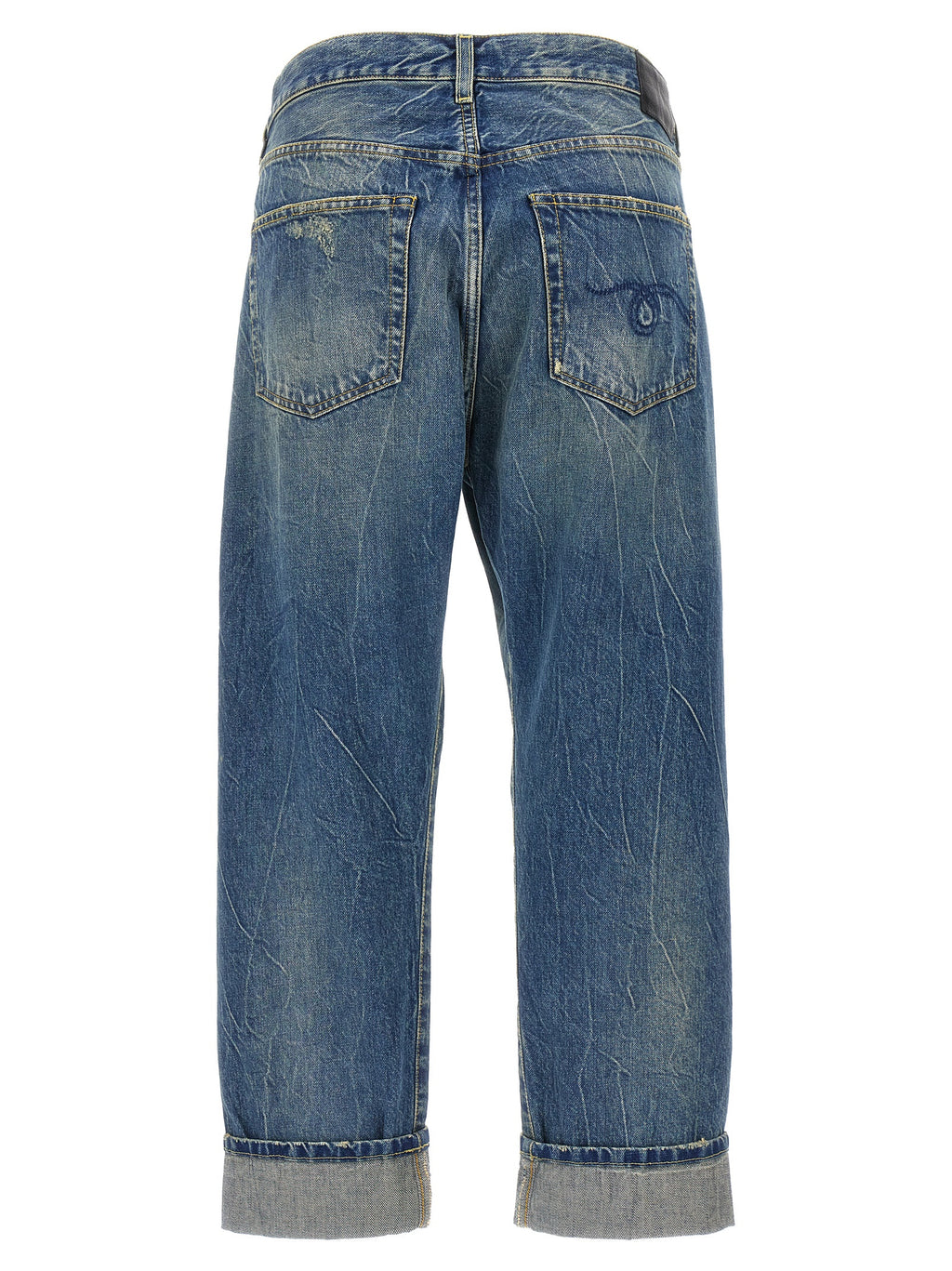 Blue Cotton Relaxed Fit Jeans