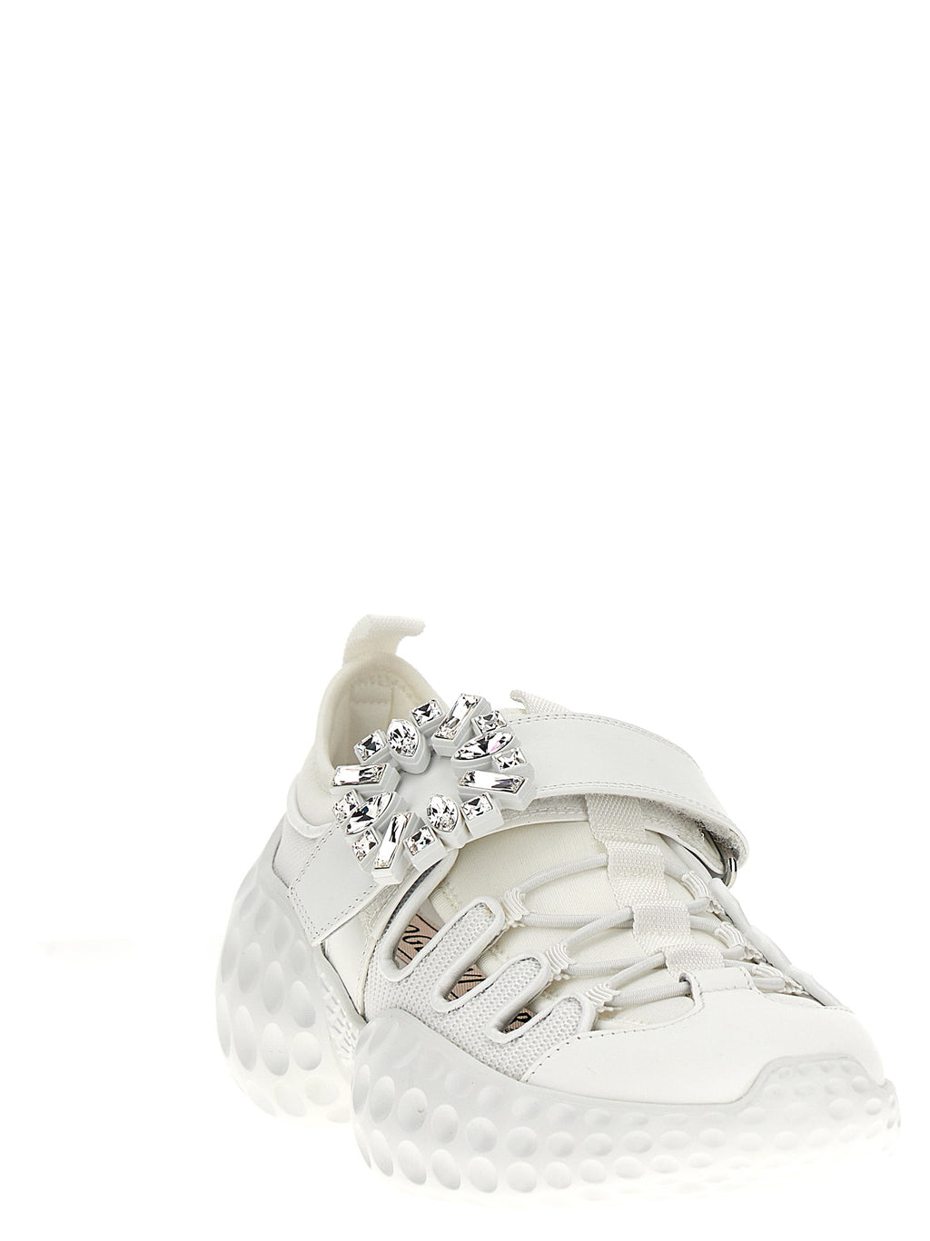 White Polyamide Athletic Sneakers