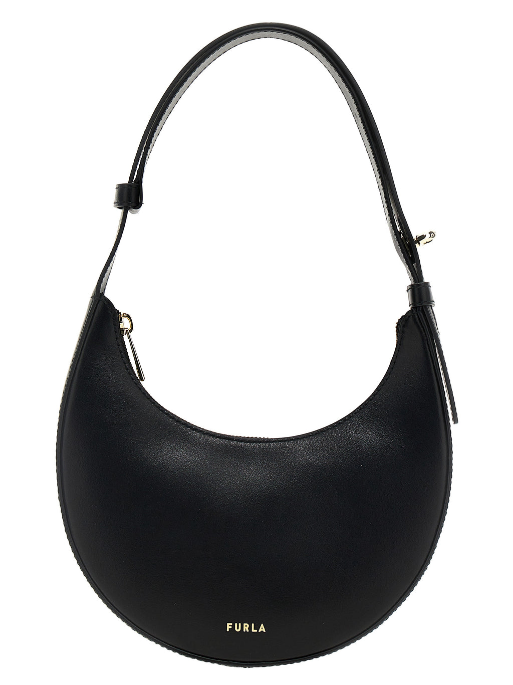 Black Calfskin Shoulder Bag