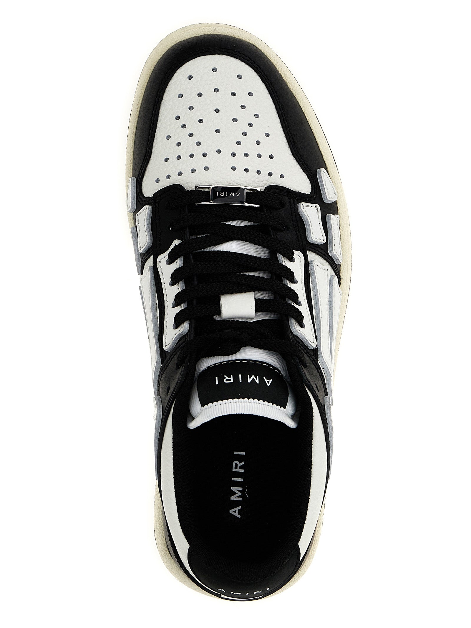 Bicolor Leather Low Top Sneakers