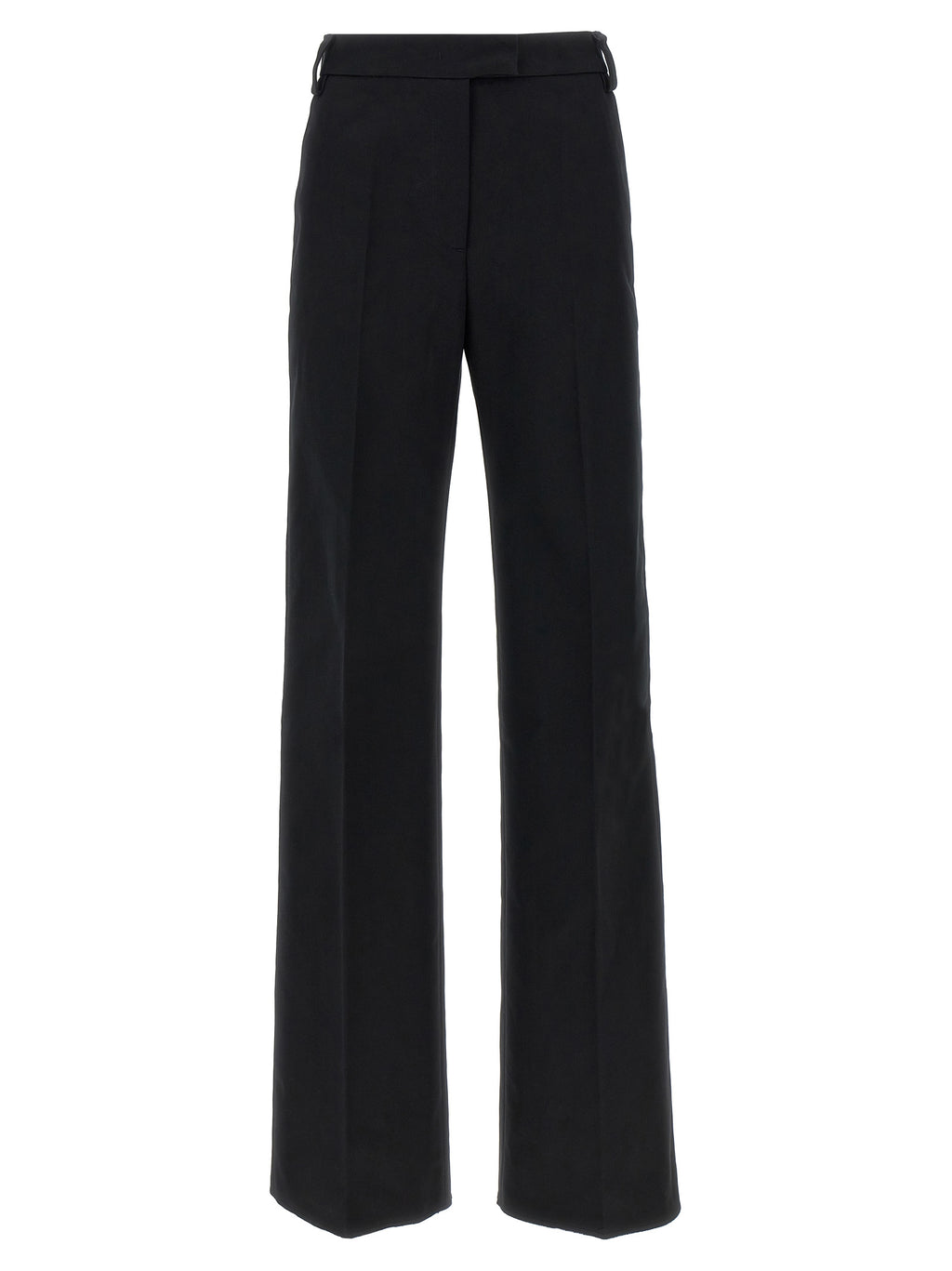 Black Cotton Casual Pants