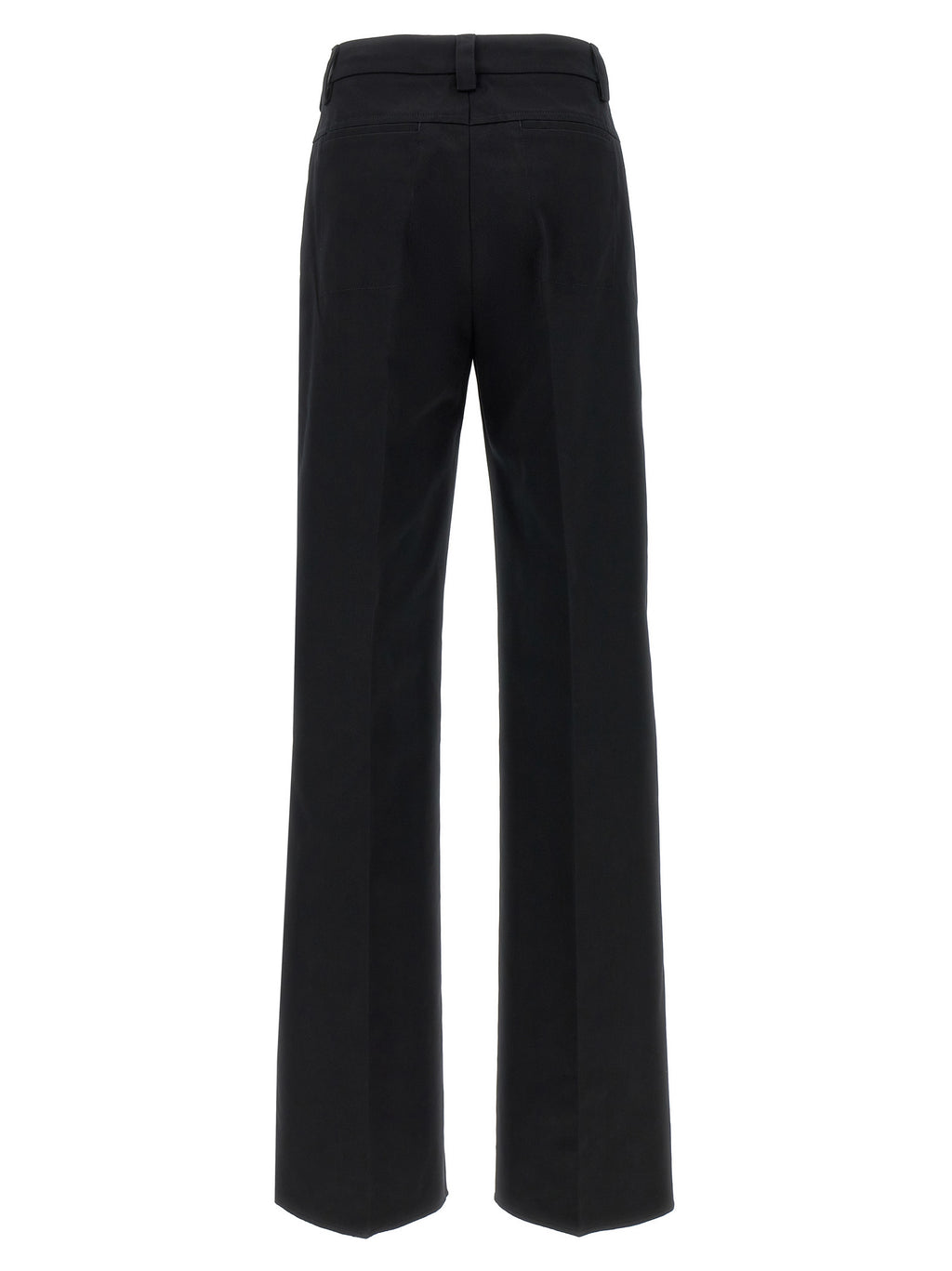 Black Cotton Casual Pants