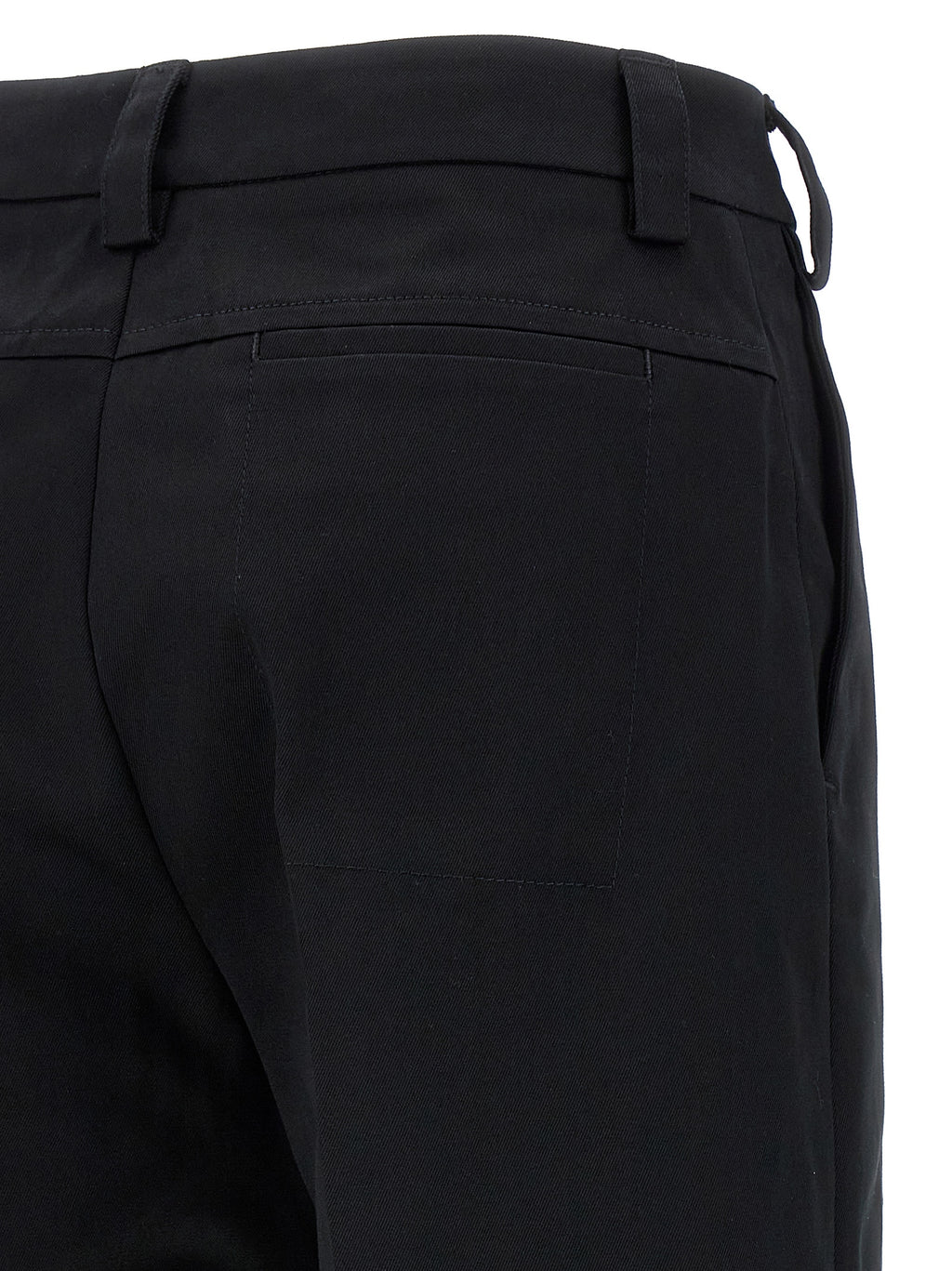 Black Cotton Casual Pants