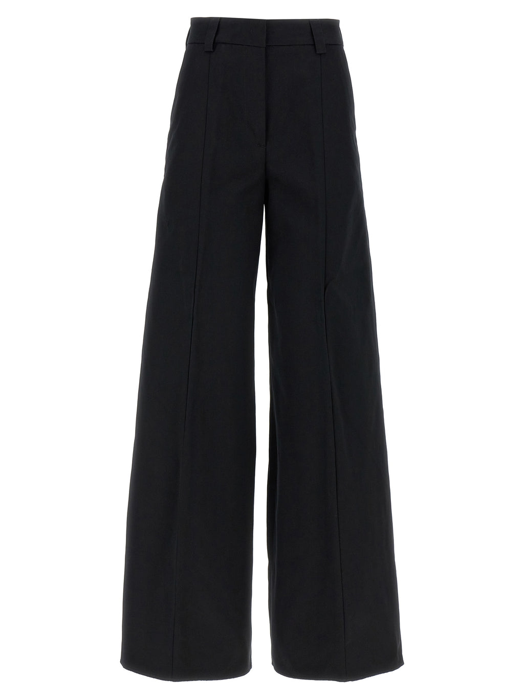 Black Cotton Casual Pants