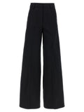 Black Cotton Casual Pants