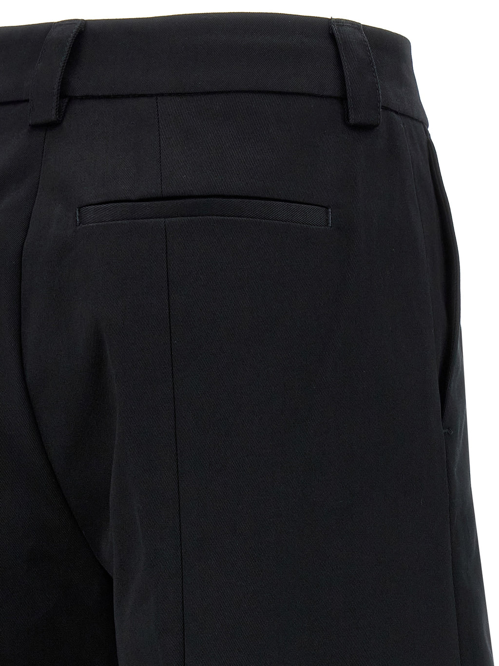 Black Cotton Casual Pants