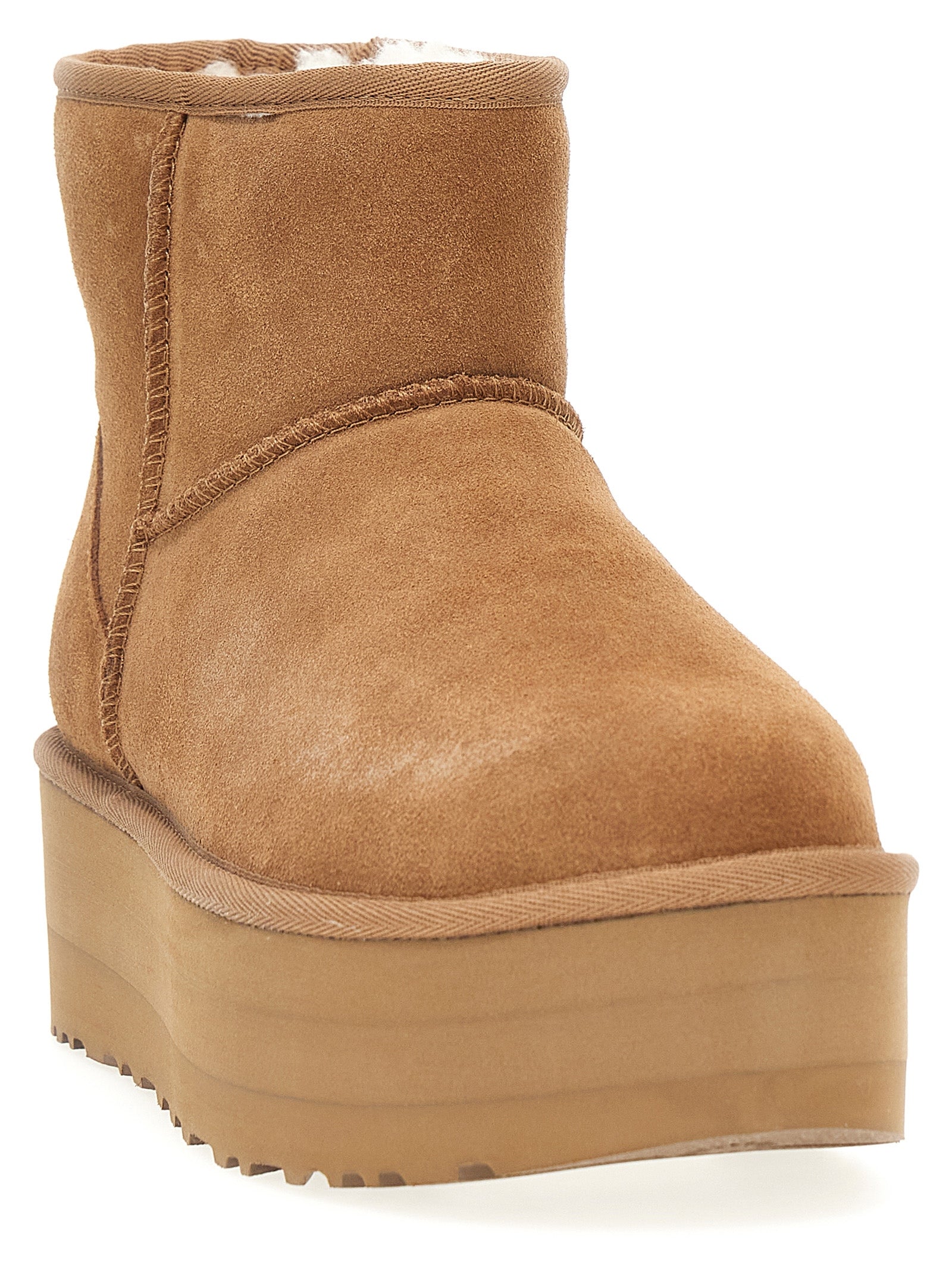 Brown Cowhide Ankle Boots