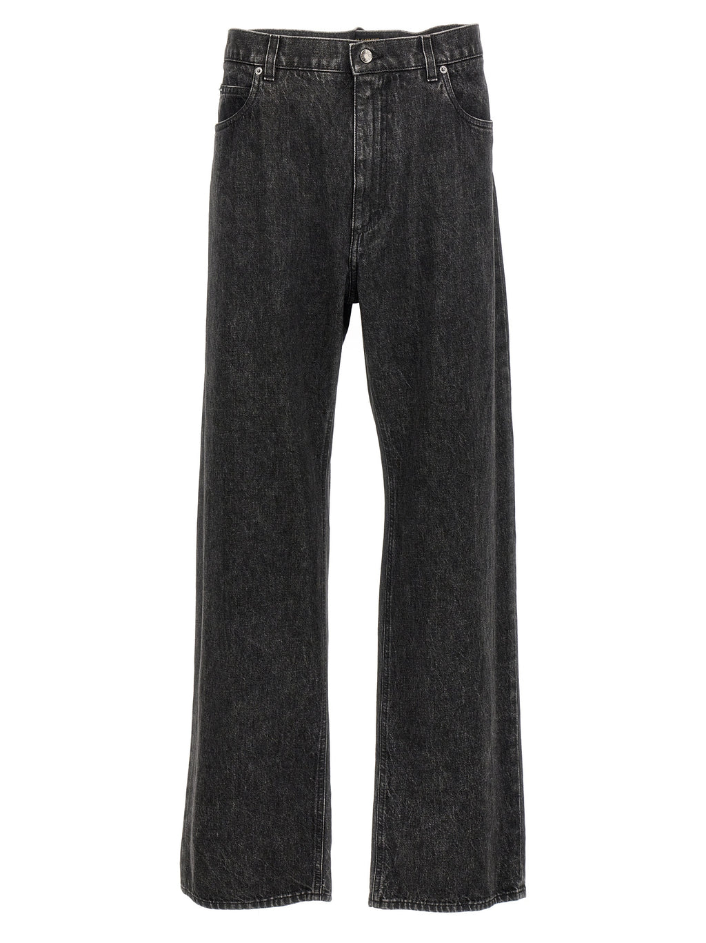 Black Cotton Relaxed Fit Jeans