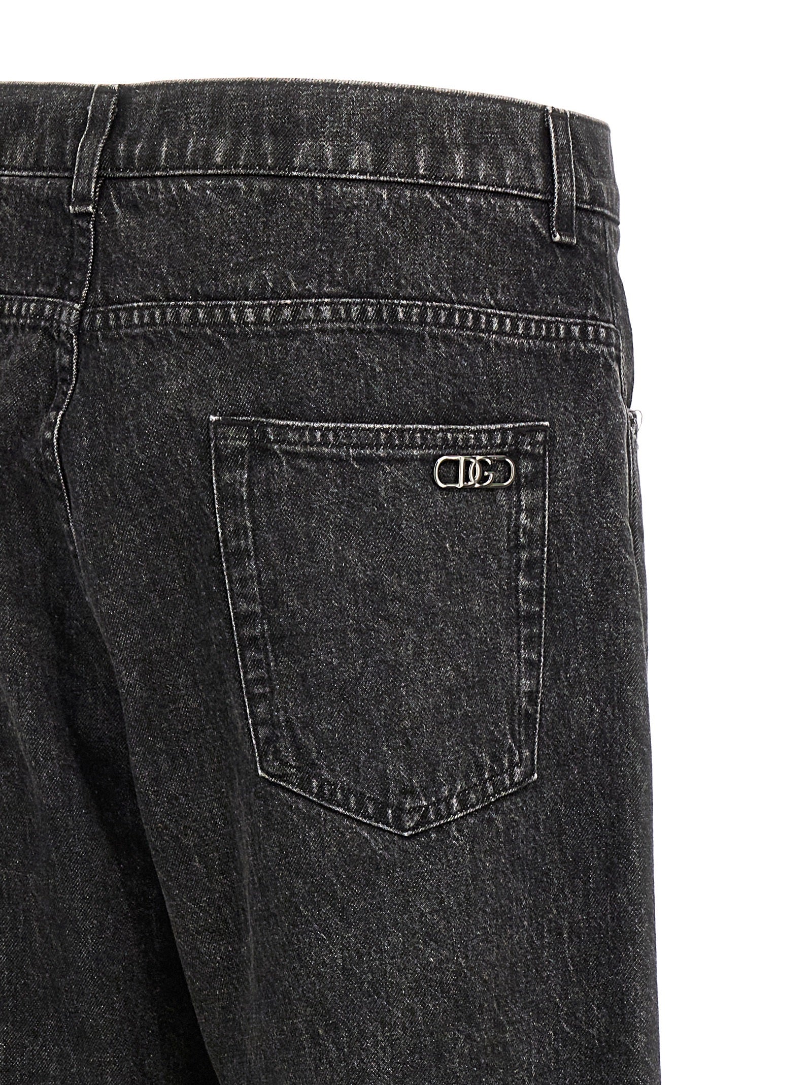 Black Cotton Relaxed Fit Jeans