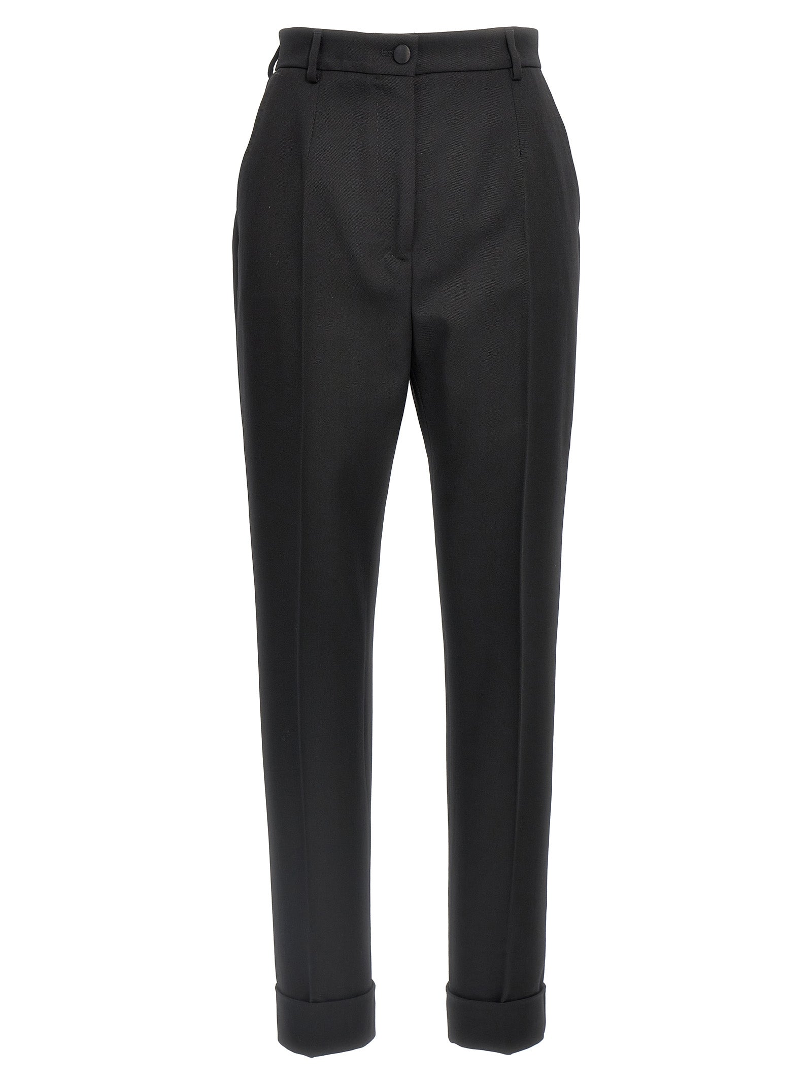 Black Virgin Wool Dress Pants
