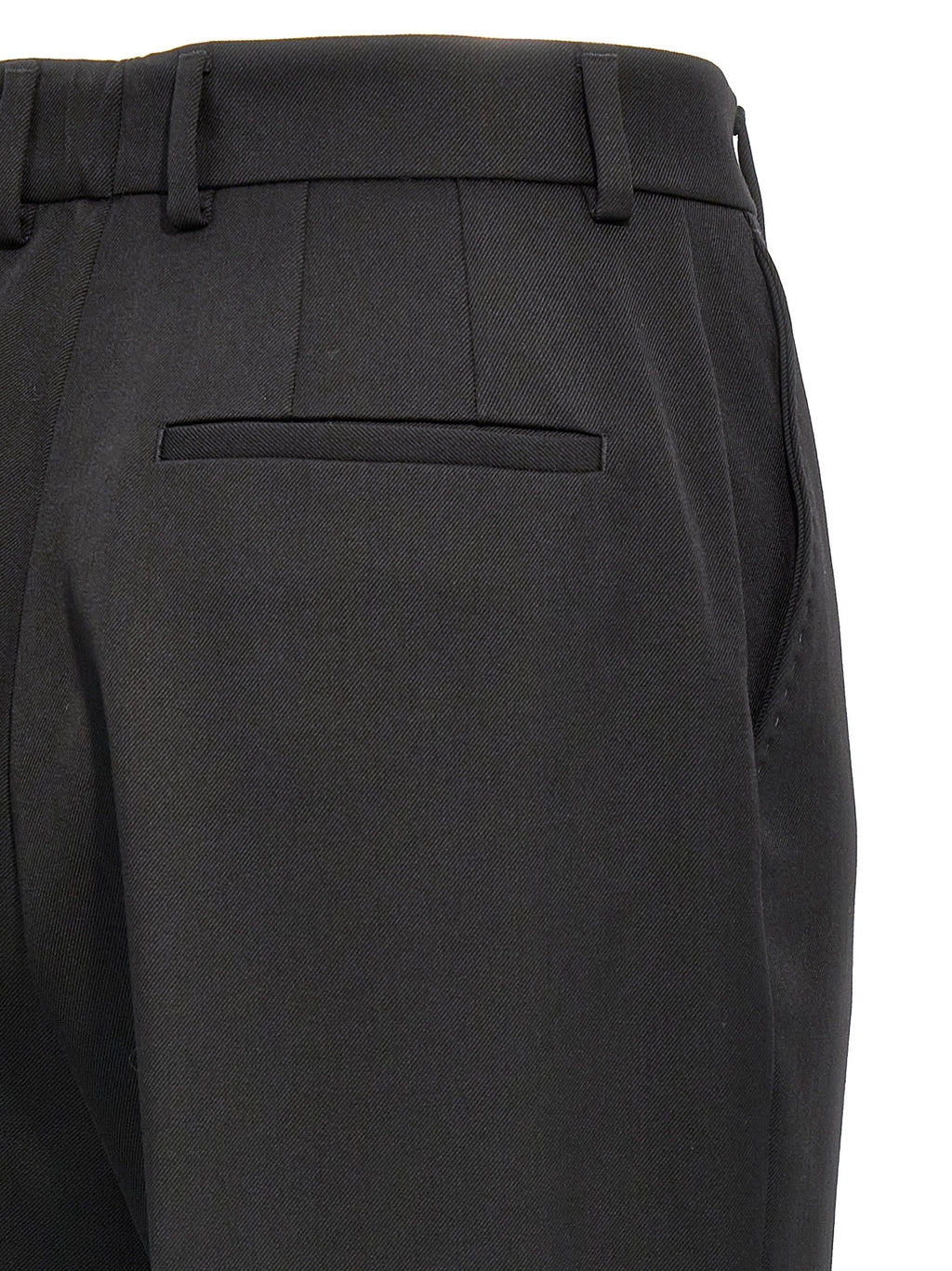 Black Virgin Wool Dress Pants