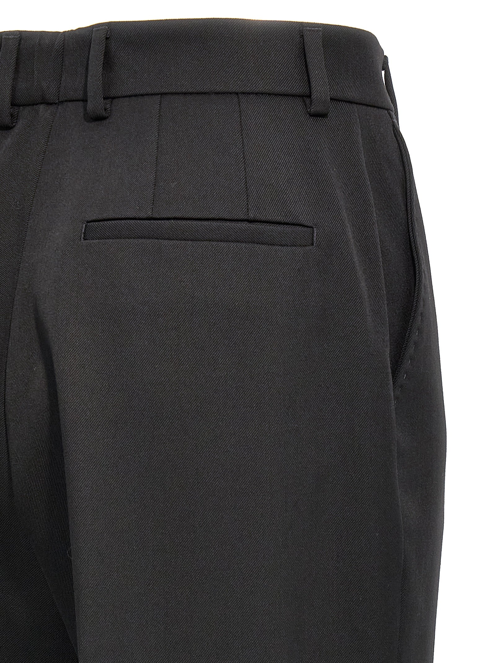 Black Virgin Wool Dress Pants