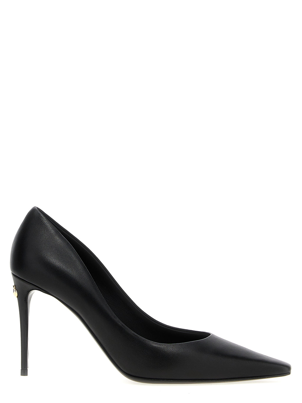 Black Lamb Leather High Heel Pumps