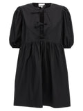 Black Cotton Short Dress