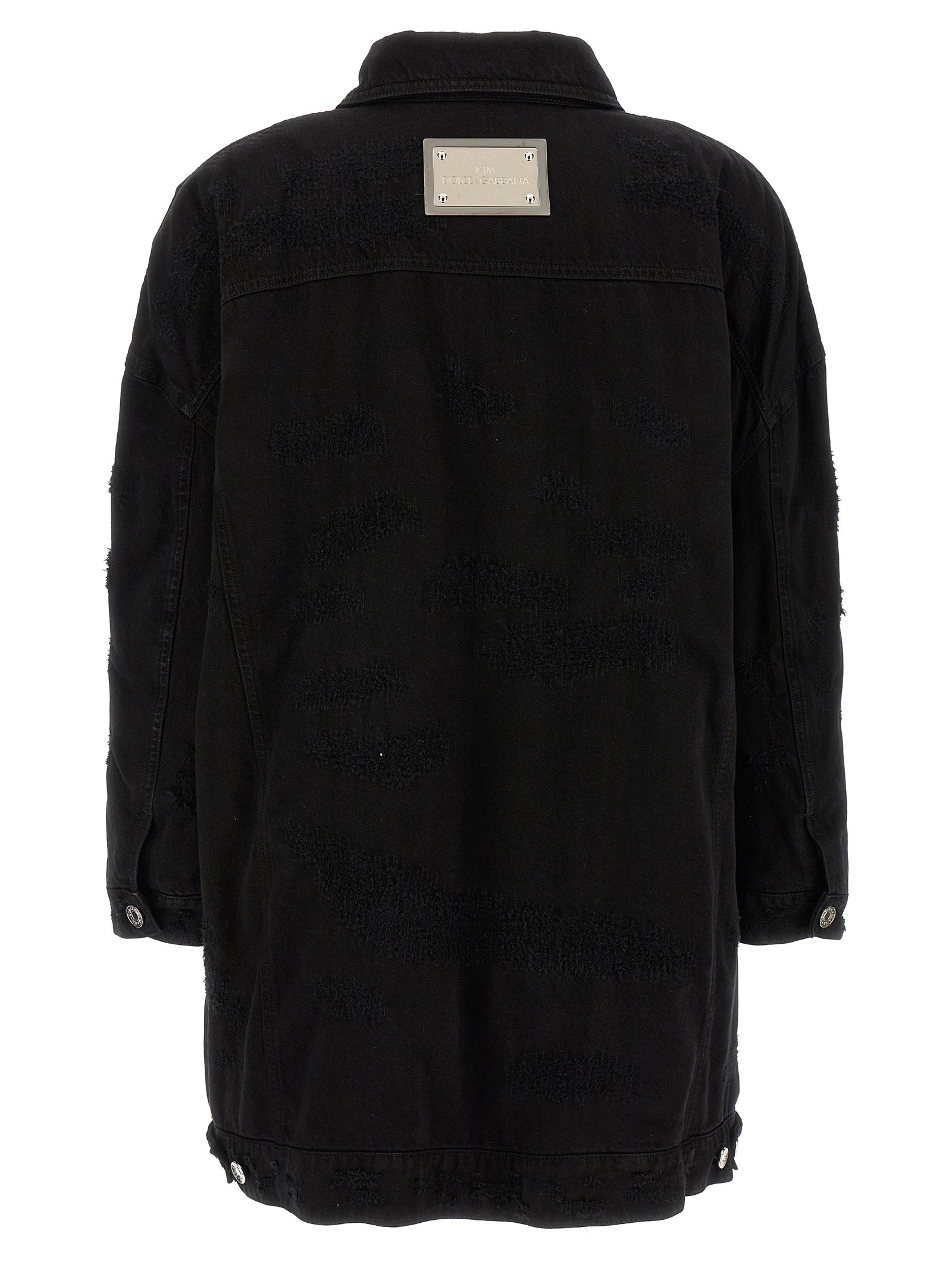 Black Cotton Denim Jacket