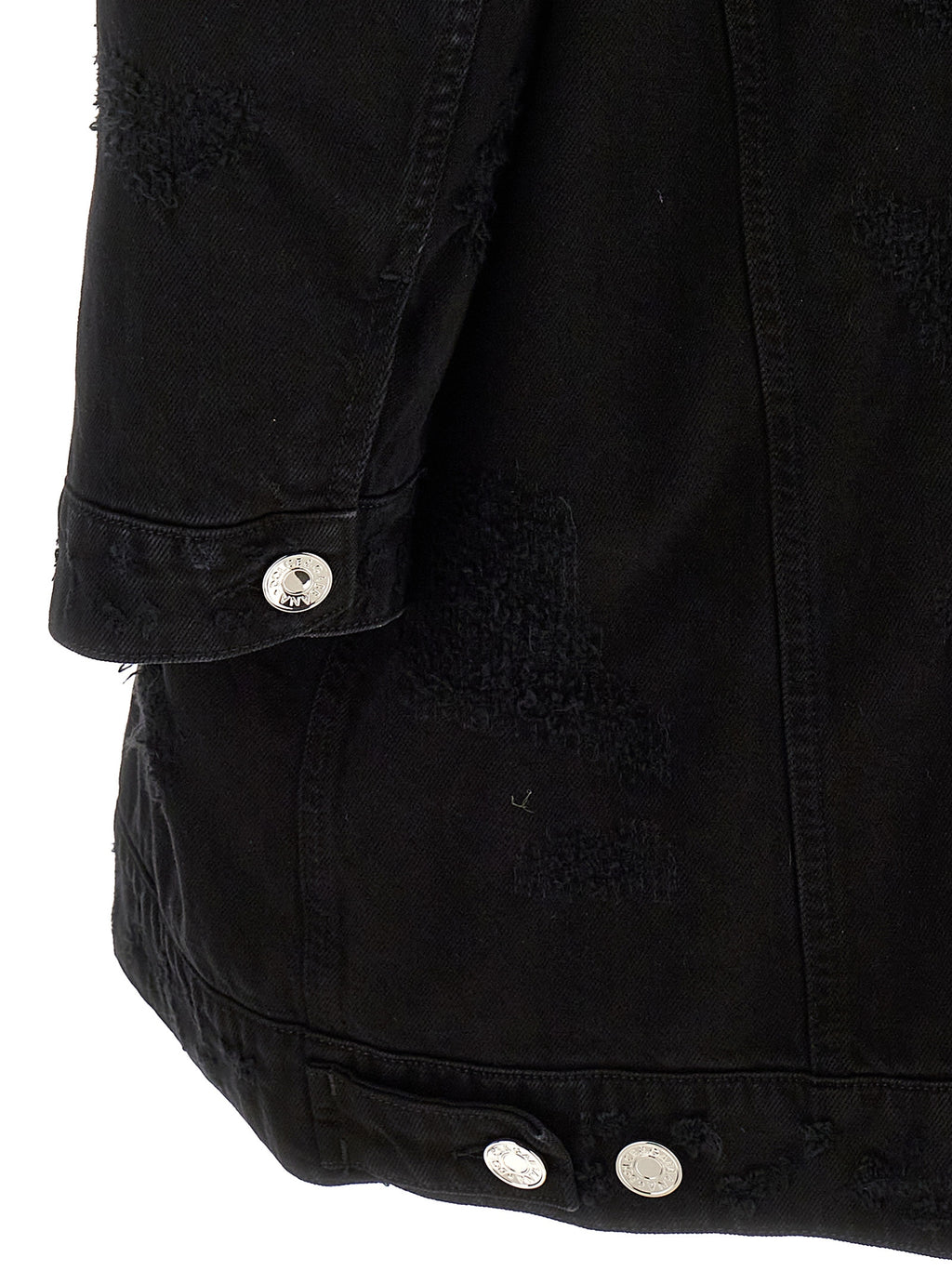 Black Cotton Denim Jacket