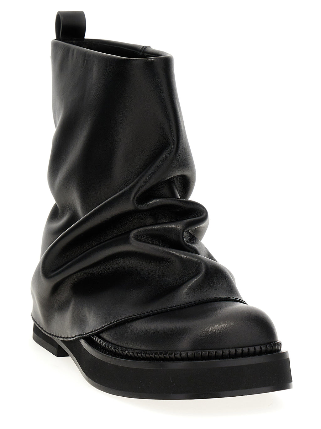 Black Calfskin Ankle Boots