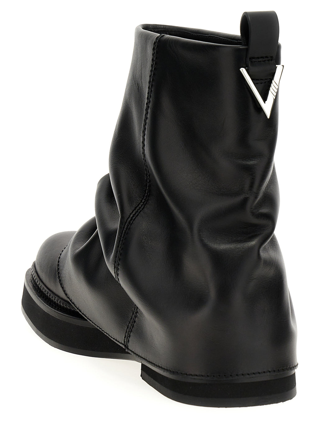Black Calfskin Ankle Boots