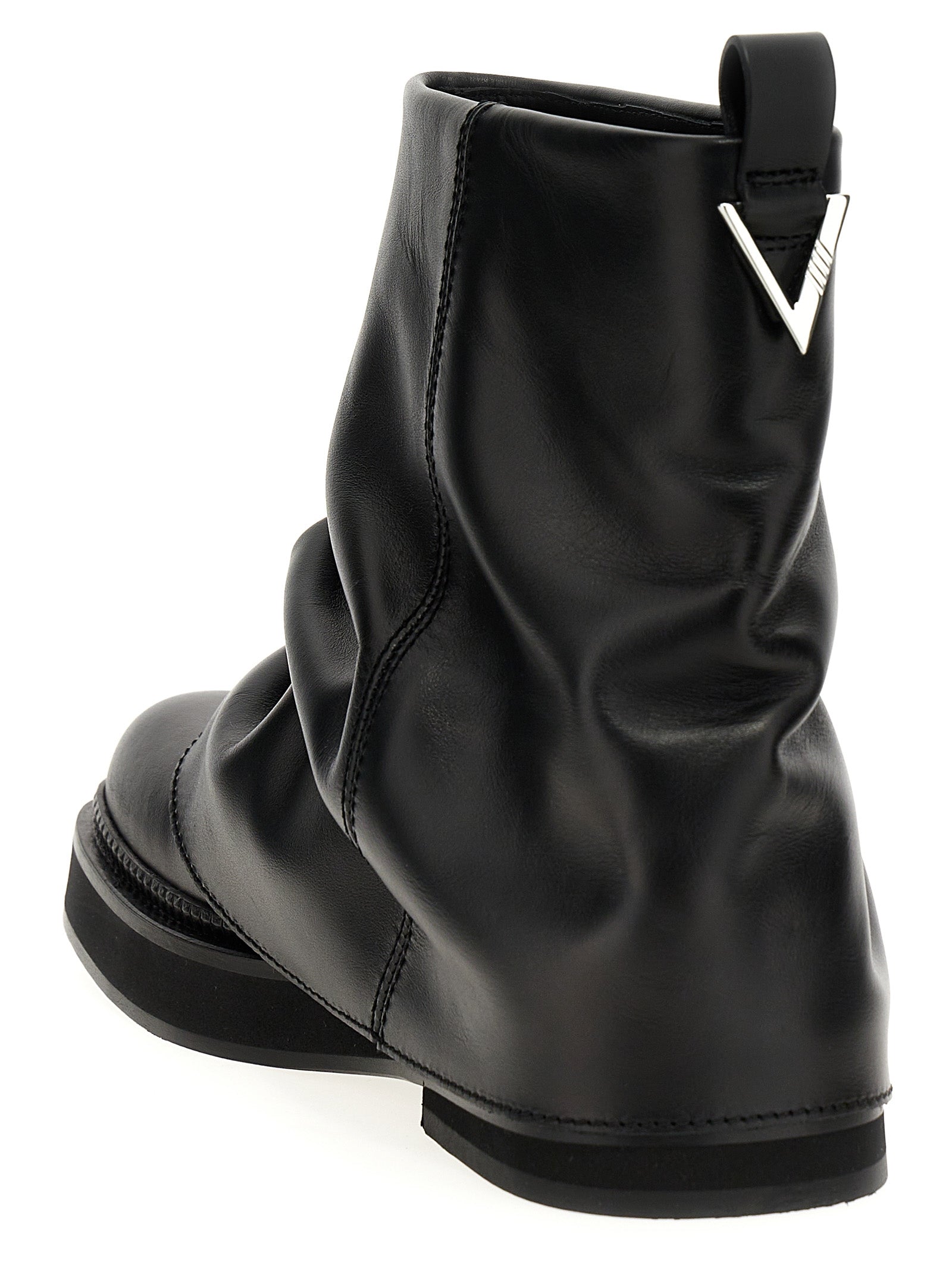Black Calfskin Ankle Boots