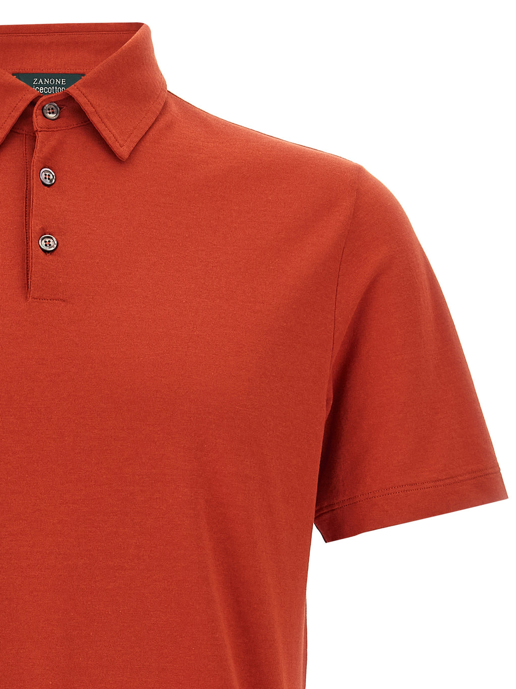 Orange Cotton Polo Shirt