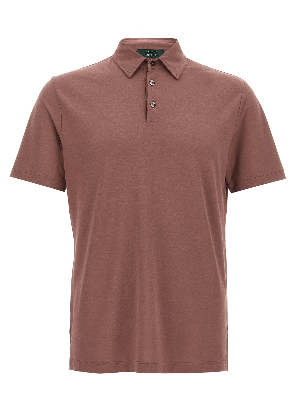 Brown Cotton Polo Shirt