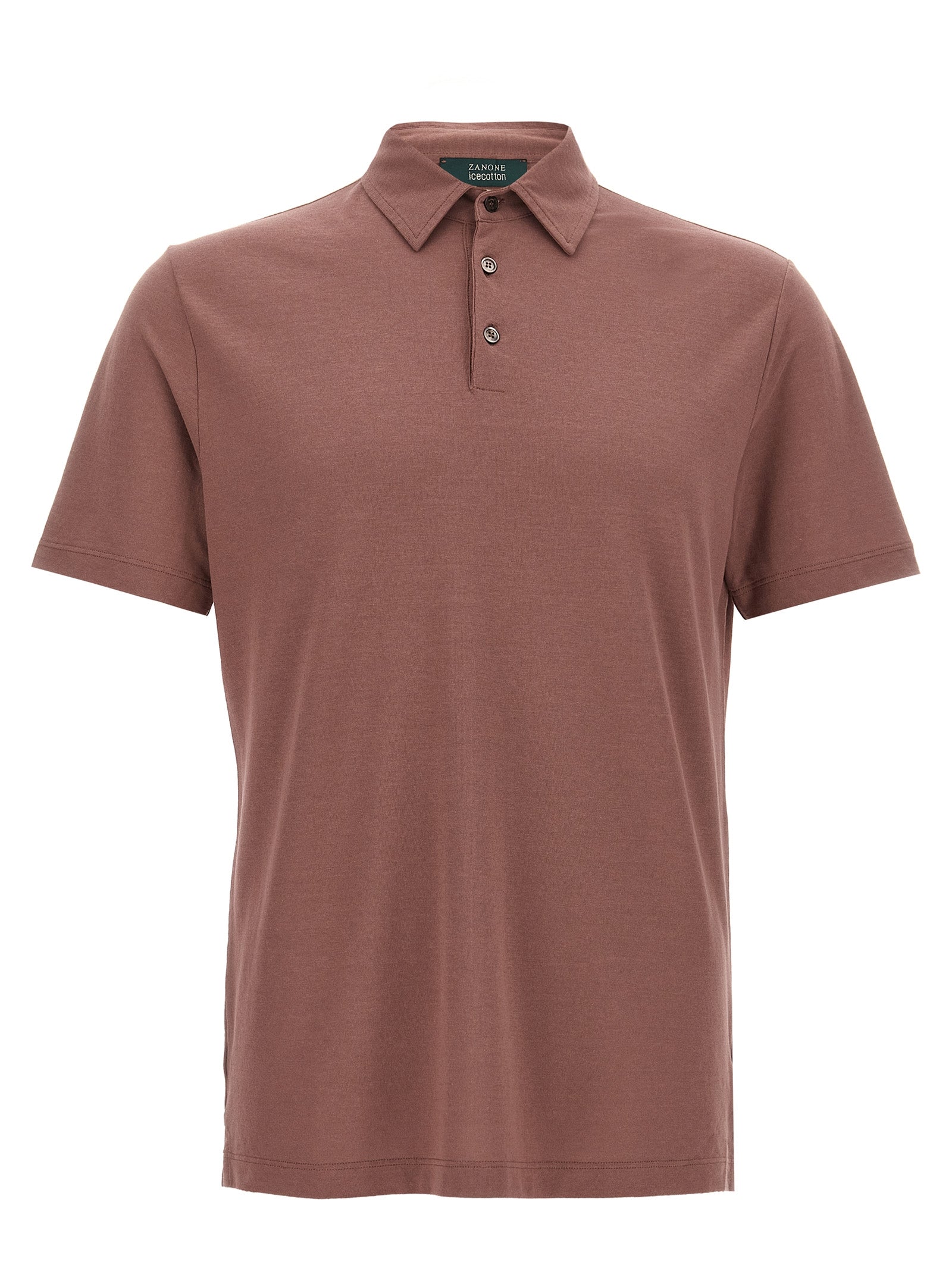 Brown Cotton Polo Shirt