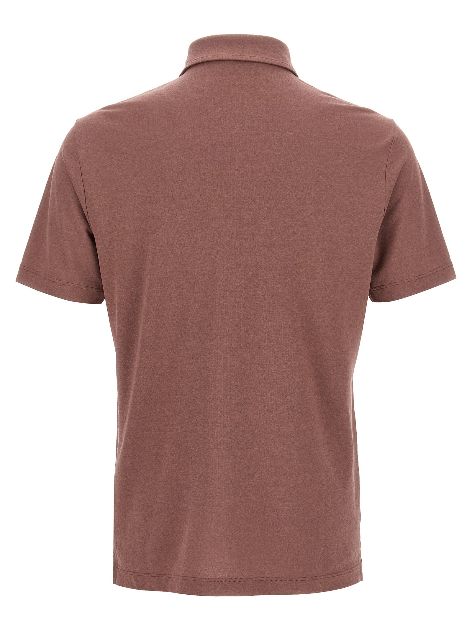 Brown Cotton Polo Shirt