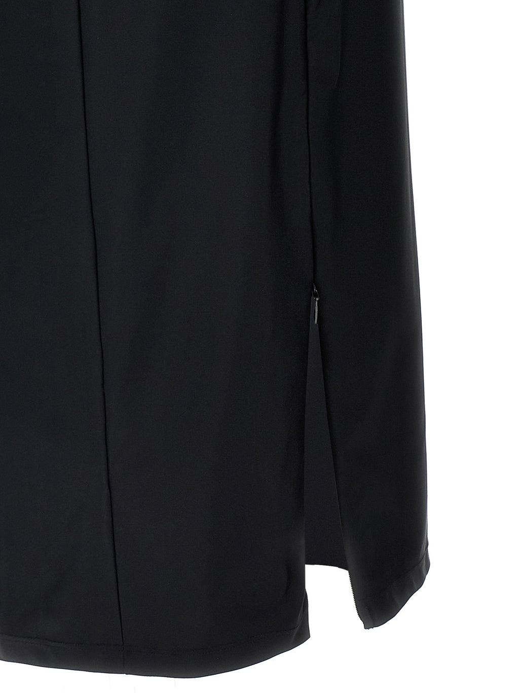 Black Nylon Midi Dress