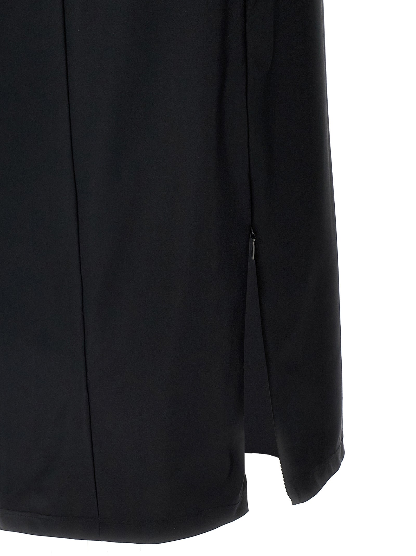 Black Nylon Midi Dress