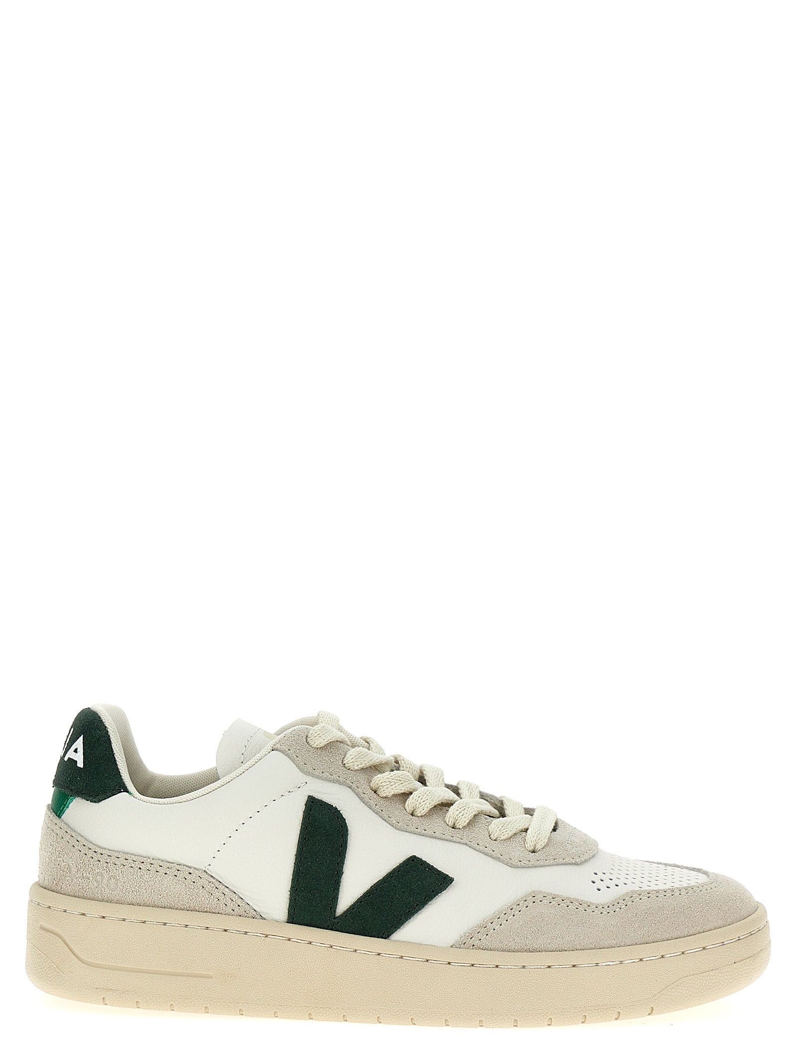 Bicolor Leather Low Top Sneakers