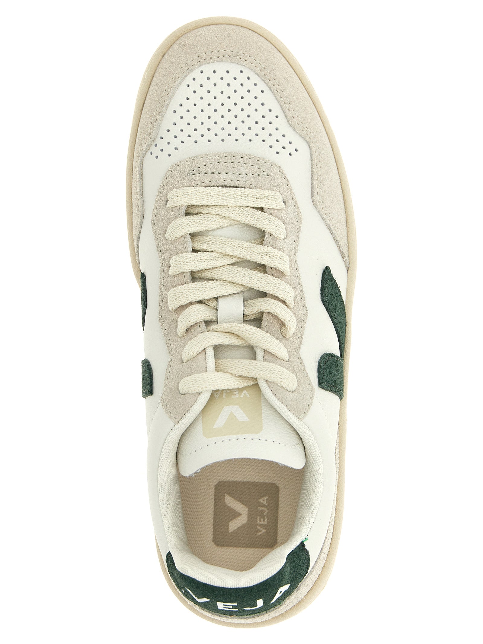 Bicolor Leather Low Top Sneakers
