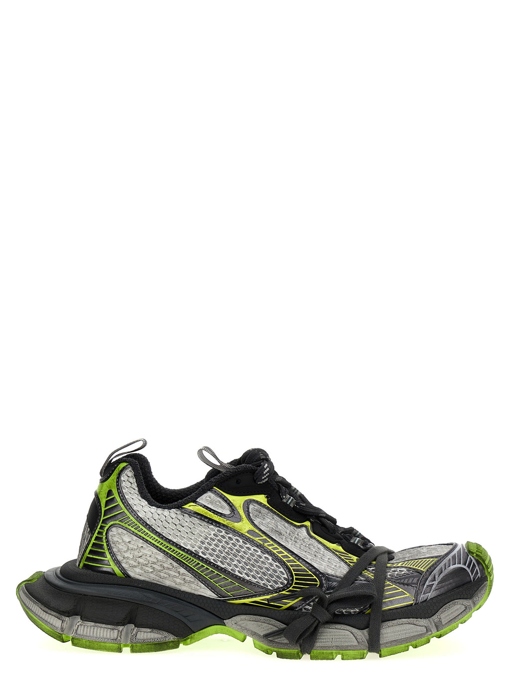 Gray Polyethylene Athletic Sneakers