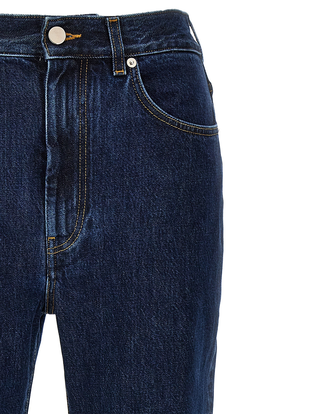 Blue Organic Cotton Straight-Leg Jeans