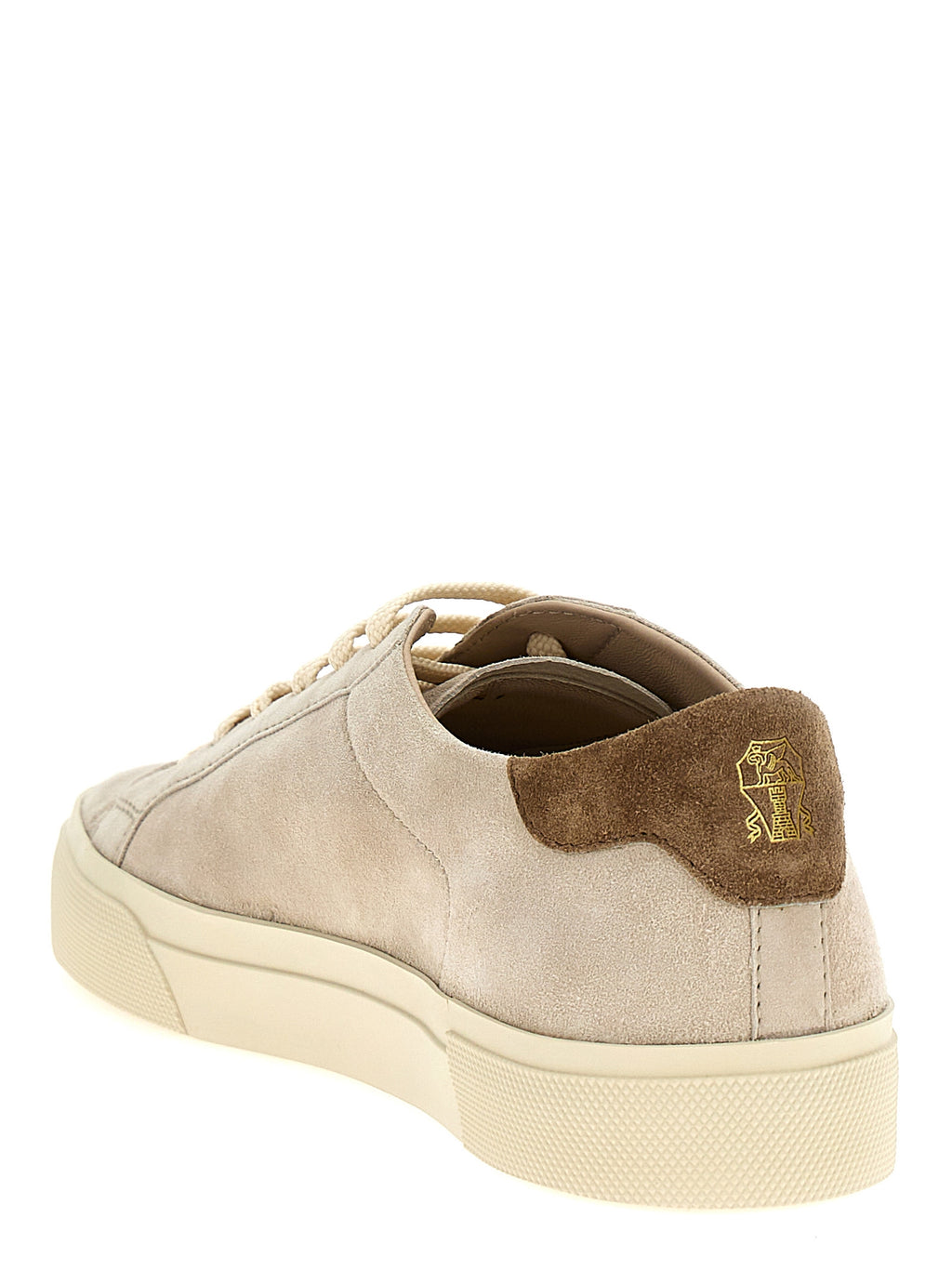 Beige Calfskin Low Top Sneakers