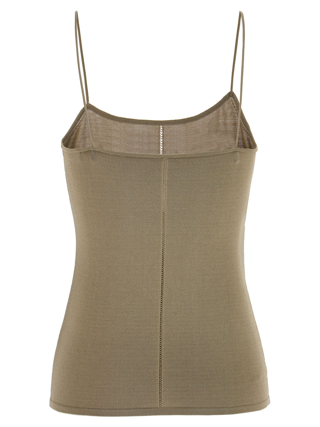 Beige Viscose Tank Tops