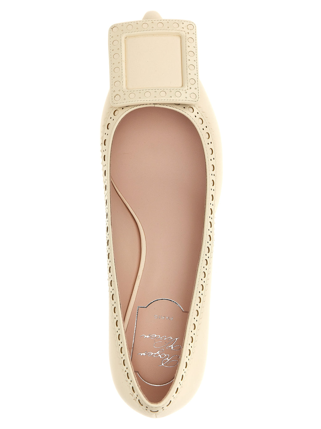 White Lamb Leather Mid Heel Pumps
