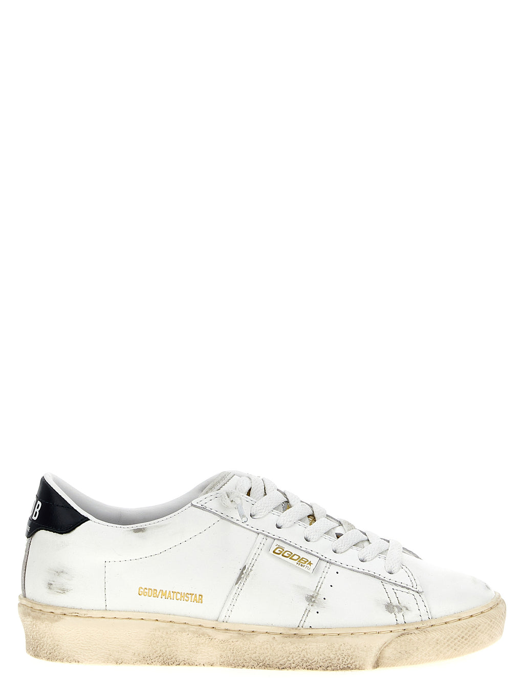Blue Cowhide Low Top Sneakers