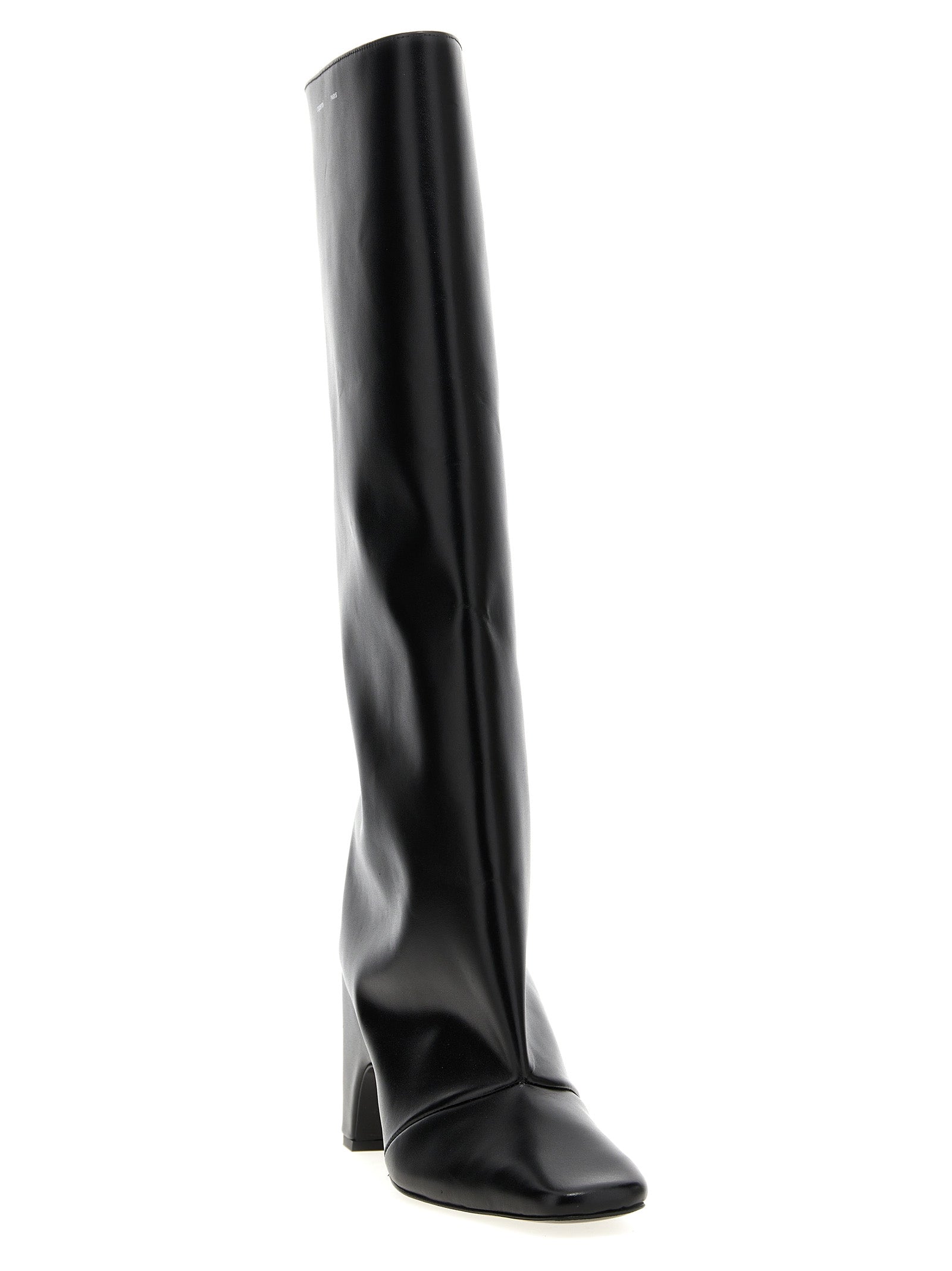 Black Cowhide Over The Knee
