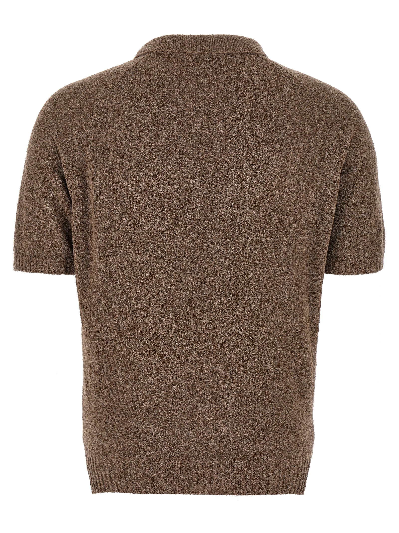 Brown Cotton Polo Shirt